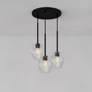 Talvior Sculptural Lighting - 3-Light Faceted Chandelier in Versatile Finishes | Explore Collection